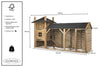 Onderhoudsvrije Houten Kippenhok Joost 4 Kippen 340 × 110 × 190 | Glorenza
