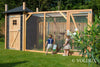 Voldux Konijnenhok| Hooiberg | Mees | XL | Dakleer | Zwart Zweeds rabat + Douglas frame