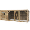 Voldux Konijnenhok| Brit| XL| Dakleer| Geïmpregneerde hout