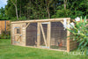 Voldux Konijnenhok| Brit| XL| Dakleer| Geïmpregneerde hout
