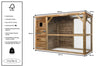 Voldux Volière| Toon| Links| Dakleer| Geïmpregneerd hout (onderhoudsvrij)