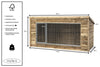 Voldux Hondenkennel | Luna | Dakleer |Geïmpregneerd hout (onderhoudsvrij)